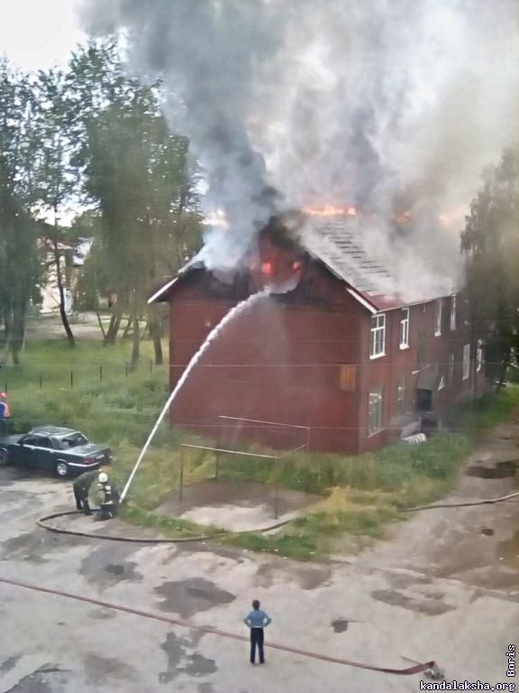 Пожар в жилом доме № 22 по ул Пролетарская.
